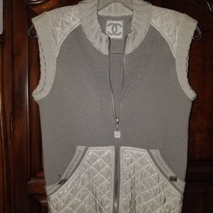 Chanel Sleeveless Quilted sweater
